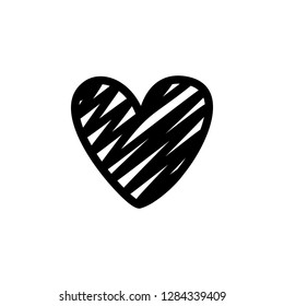 heart hand drawn icon. Element of Valentine's Day icon for mobile concept and web apps. Detailed heart hand drawn icon can be used for web and mobile