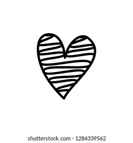 heart hand drawn icon. Element of Valentine's Day icon for mobile concept and web apps. Detailed heart hand drawn icon can be used for web and mobile