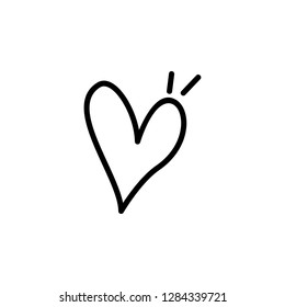 heart hand drawn icon. Element of Valentine's Day icon for mobile concept and web apps. Detailed heart hand drawn icon can be used for web and mobile