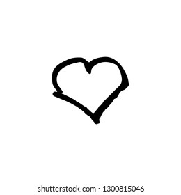 Heart hand drawn icon. Element of Valentine's Day icon for mobile concept and web apps. Detailed heart hand drawn icon can be used for web and mobile