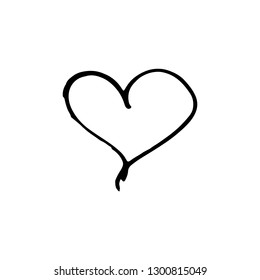Heart hand drawn icon. Element of Valentine's Day icon for mobile concept and web apps. Detailed heart hand drawn icon can be used for web and mobile