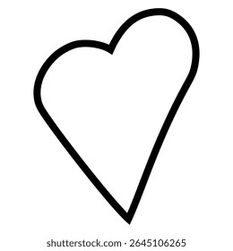 Heart hand drawn icon vector. love illustration sign. romance symbol. Romantic web icon.