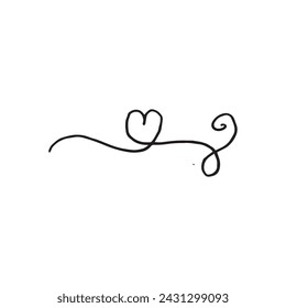 Heart hand drawn illustration vector symbol