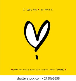 Heart / Hand drawn illustration - vector