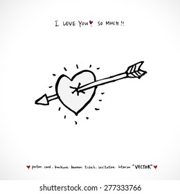 Heart / Hand drawn illustrations - vector
