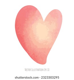 Heart hand drawn isolated on white background  ,vector illustration EPS 10