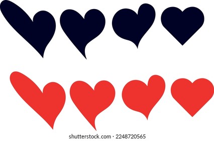 diseño vectorial dibujado a mano del corazón
