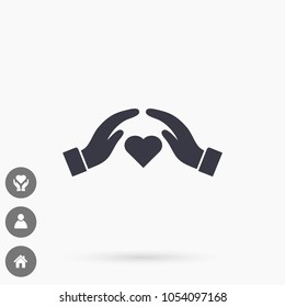 heart in hand icon