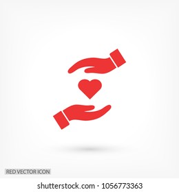 heart in hand icon