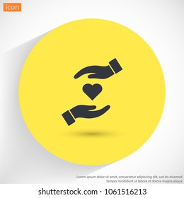 heart in hand icon