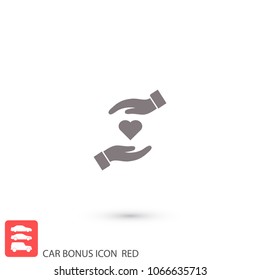 heart in hand icon