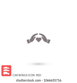 heart in hand icon