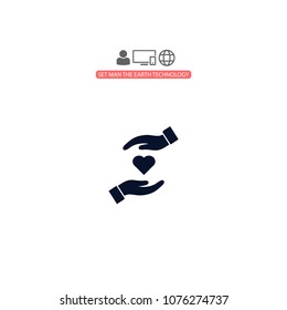 heart in hand icon