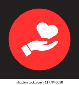 heart in hand icon