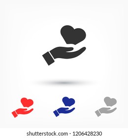 heart in hand icon