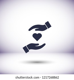 heart in hand icon