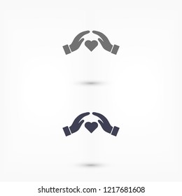 heart in hand icon