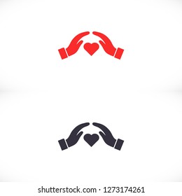 heart in hand icon