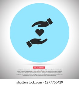 heart in hand icon