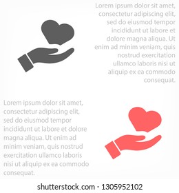 heart in hand icon