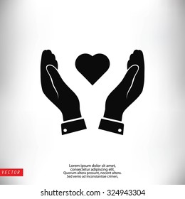 heart in hand icon