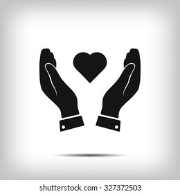 heart in hand icon