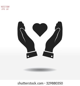 heart in hand icon