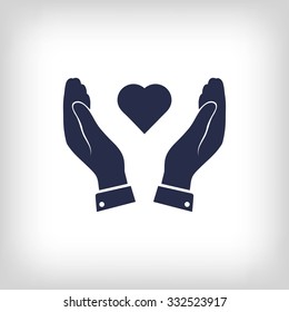 heart in hand icon