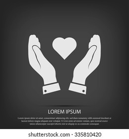 heart in hand icon