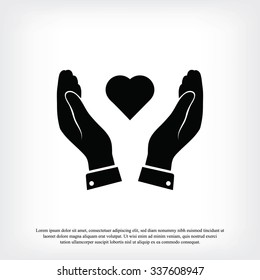 heart in hand icon