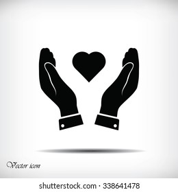 heart in hand icon