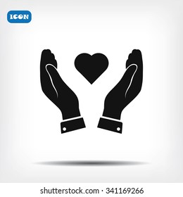heart in hand icon
