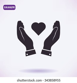 heart in hand icon