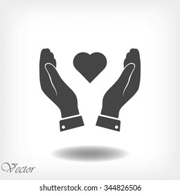 heart in hand icon