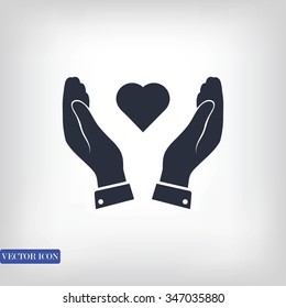 heart in hand icon