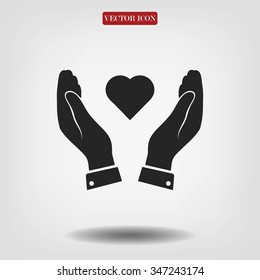 heart in hand icon