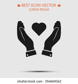 heart in hand icon