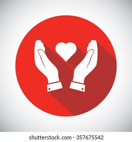heart in hand icon