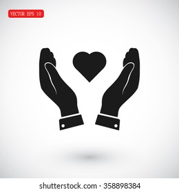 heart in hand icon