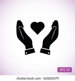 heart in hand icon