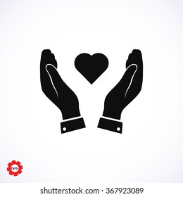 heart in hand icon