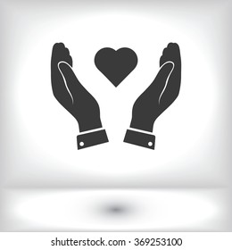 heart in hand icon