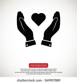 heart in hand icon