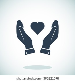 heart in hand icon