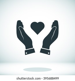 heart in hand icon