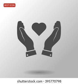 heart in hand icon