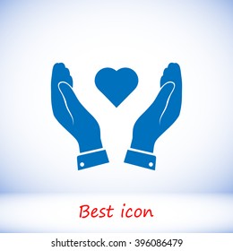 heart in hand icon