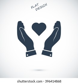 heart in hand icon