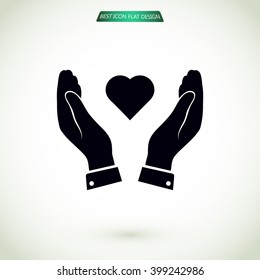 heart in hand icon