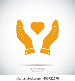heart in hand icon